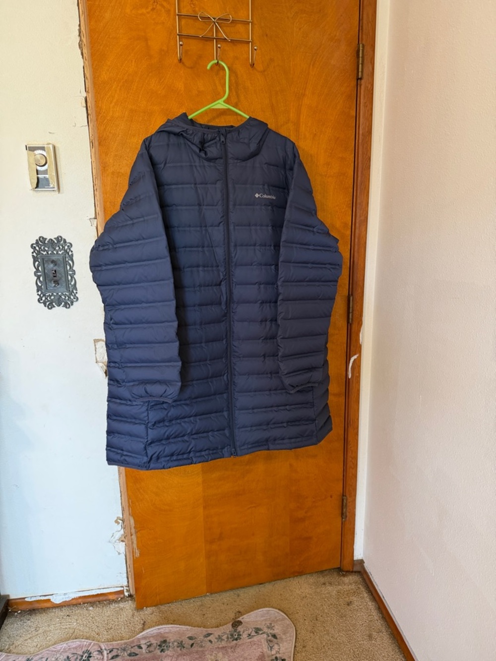 Columbia Dark Navy Quilted Jacket with Hood